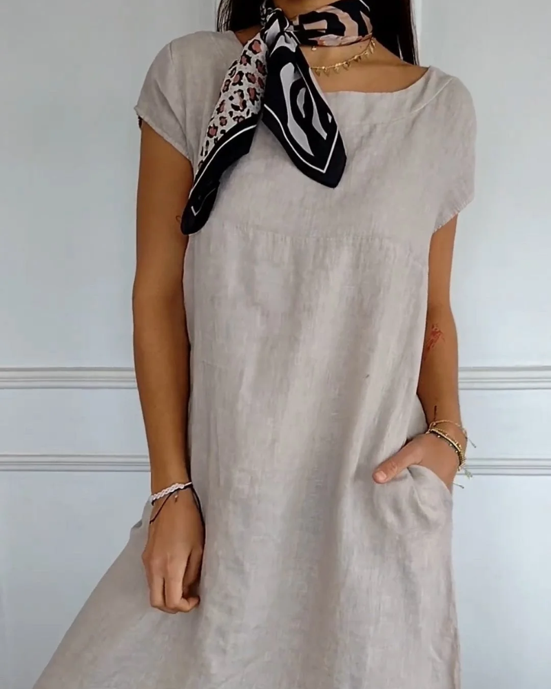 Margot robe trapèze fluide avec poches