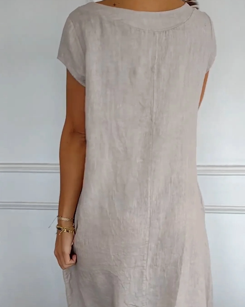 Margot robe trapèze fluide avec poches