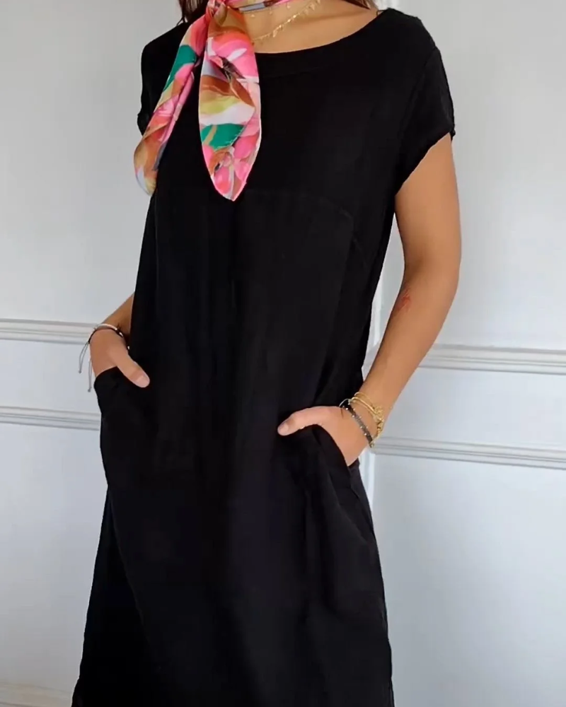 Margot robe trapèze fluide avec poches