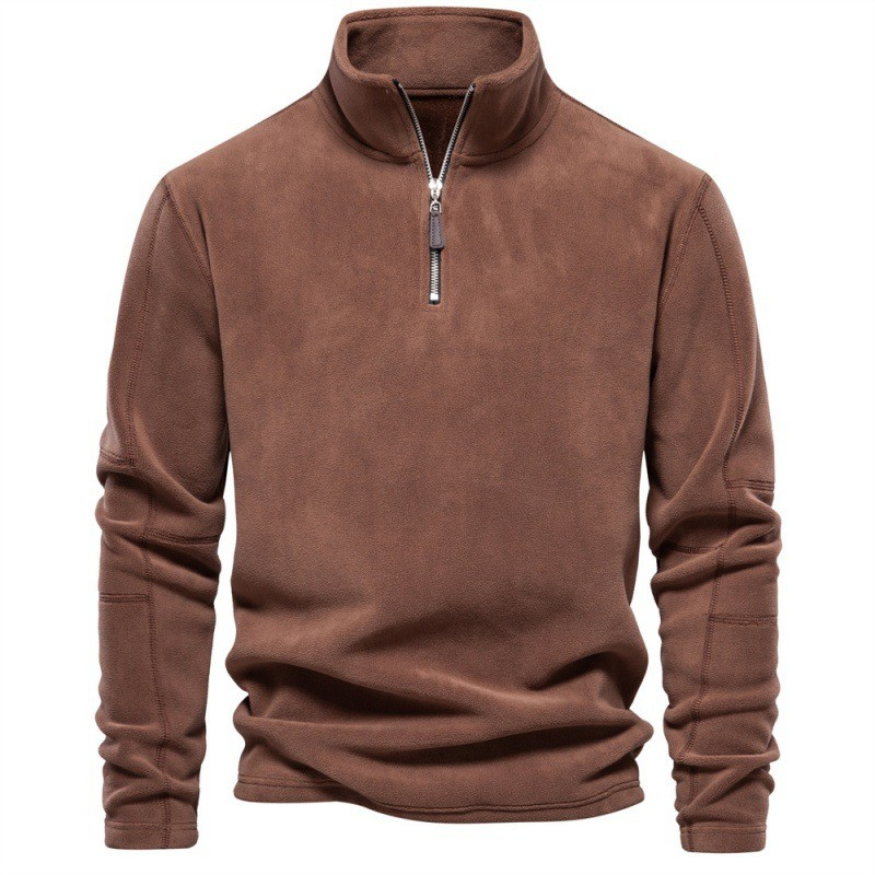 Joshua | Pull en polaire avec zip quart