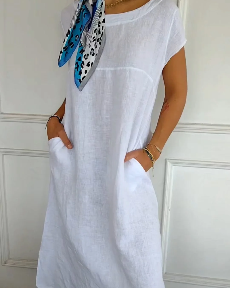 Margot robe trapèze fluide avec poches