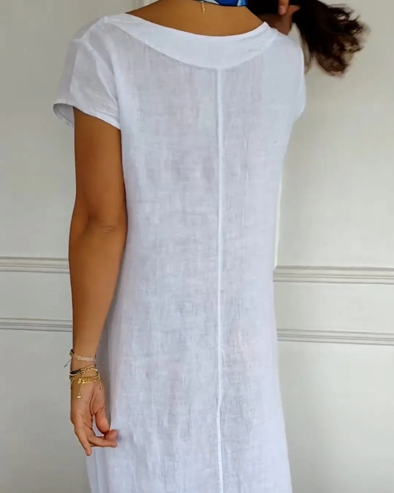 Margot robe trapèze fluide avec poches