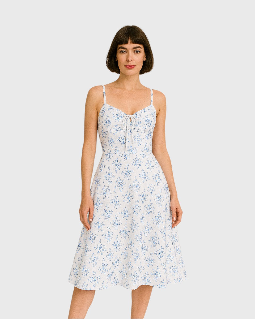 Margaux robe estivale à bretelles et imprimé fleuri vintage