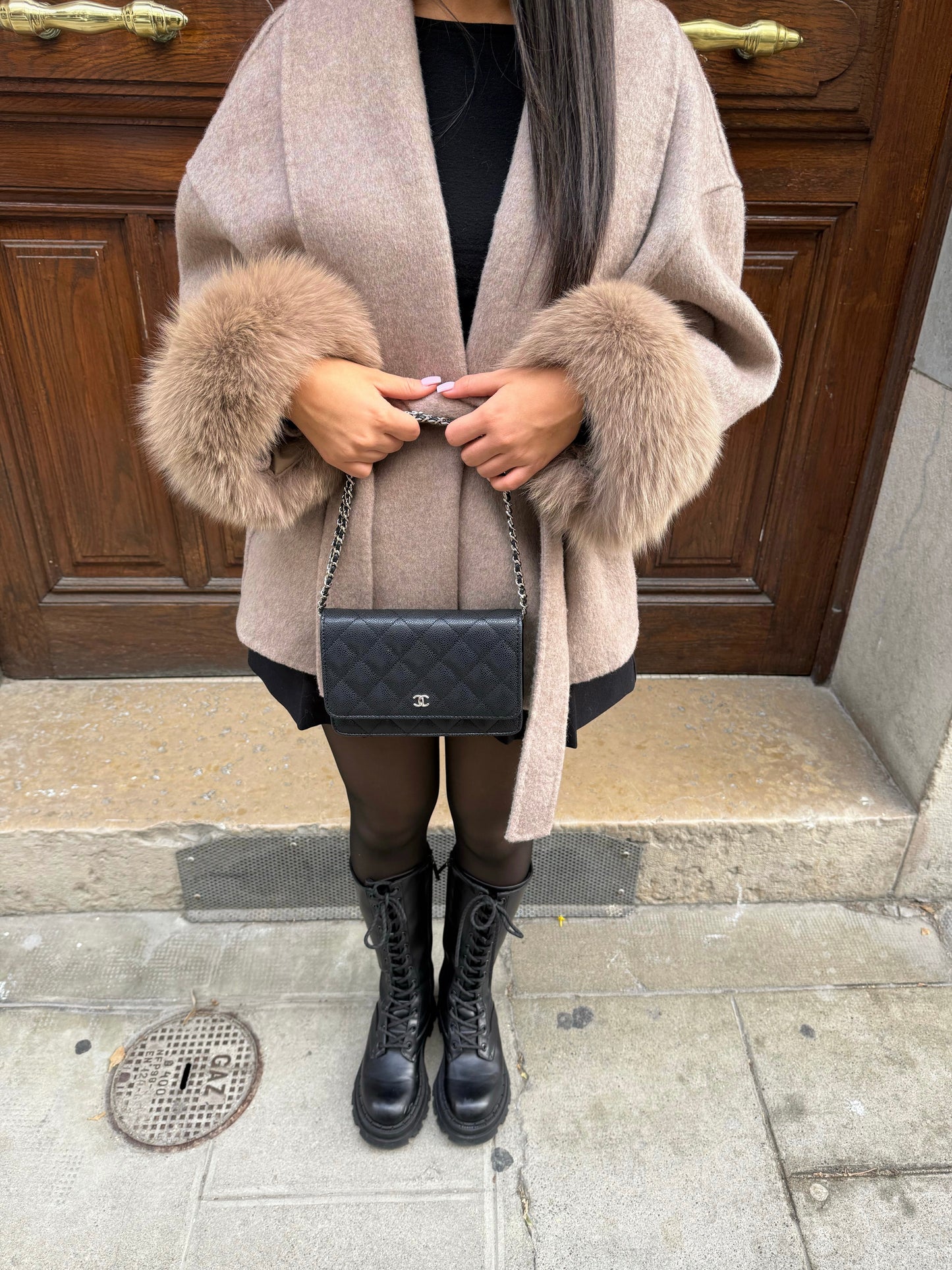 Sophia | Manteau de luxe beige-marron