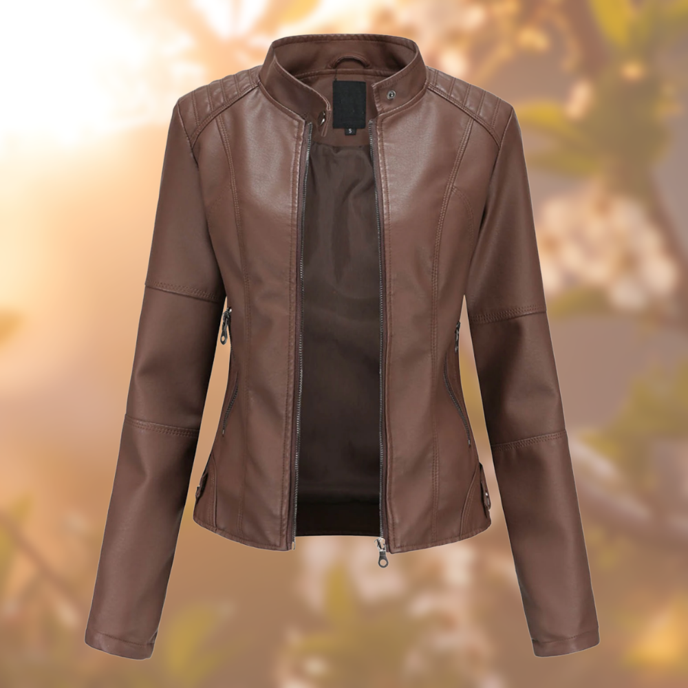 Giulia - Élégante veste en cuir pour femme