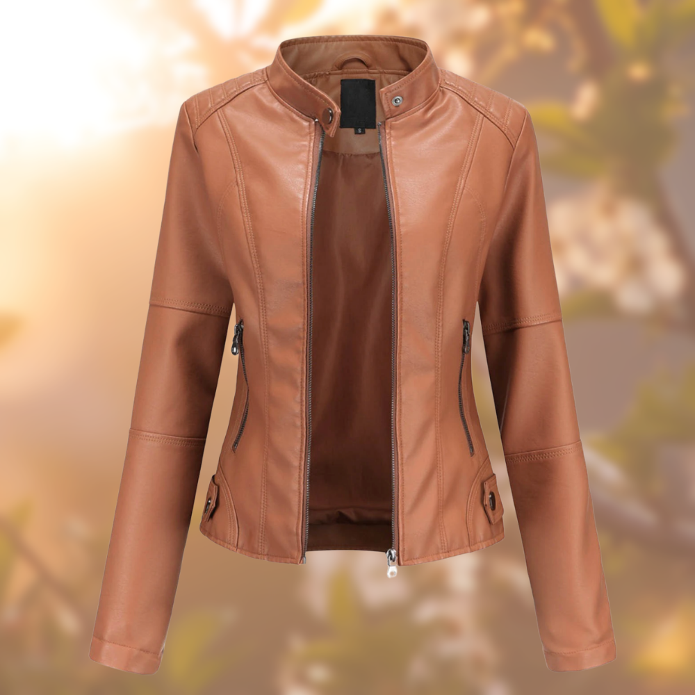 Giulia - Élégante veste en cuir pour femme