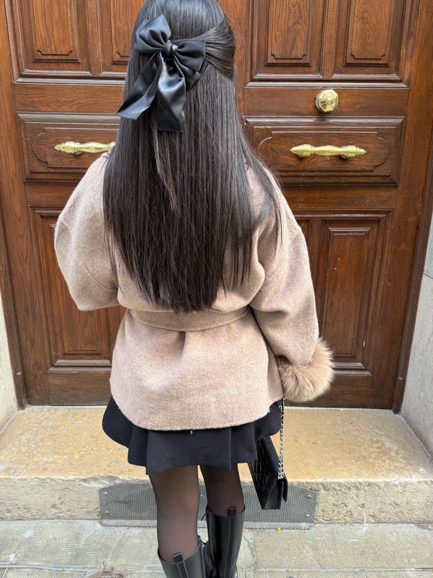 Sophia | Manteau de luxe beige-marron