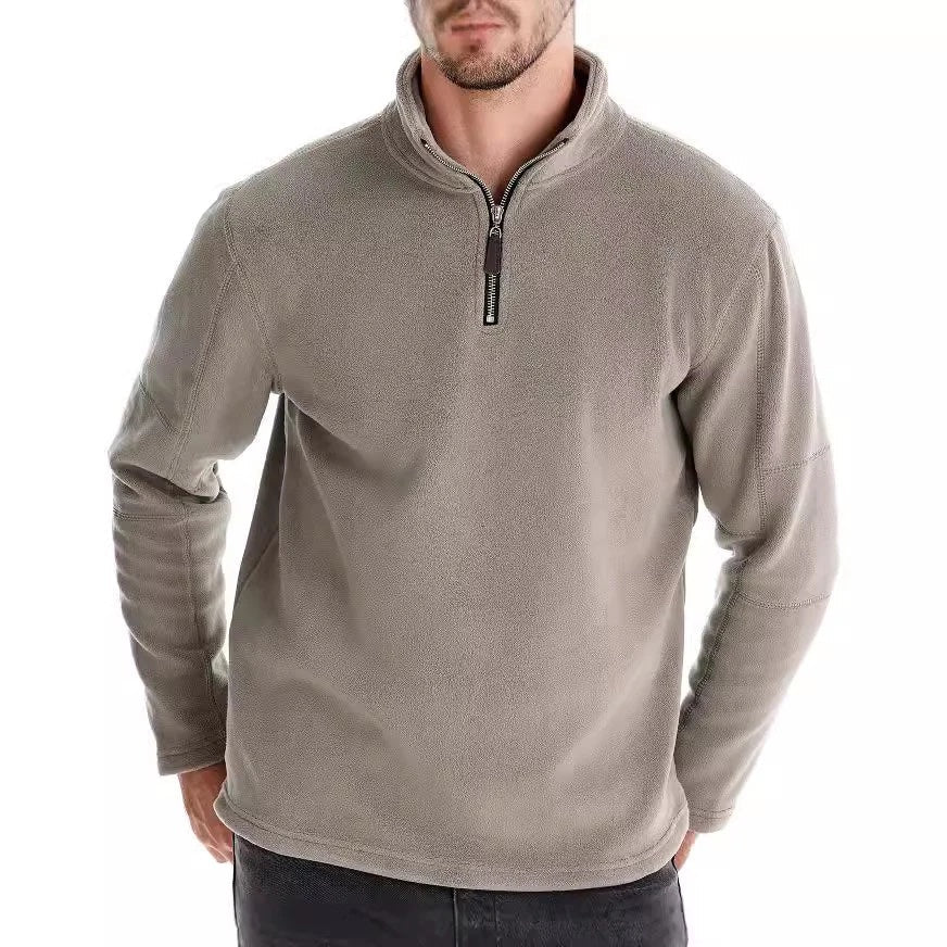 Joshua | Pull en polaire avec zip quart