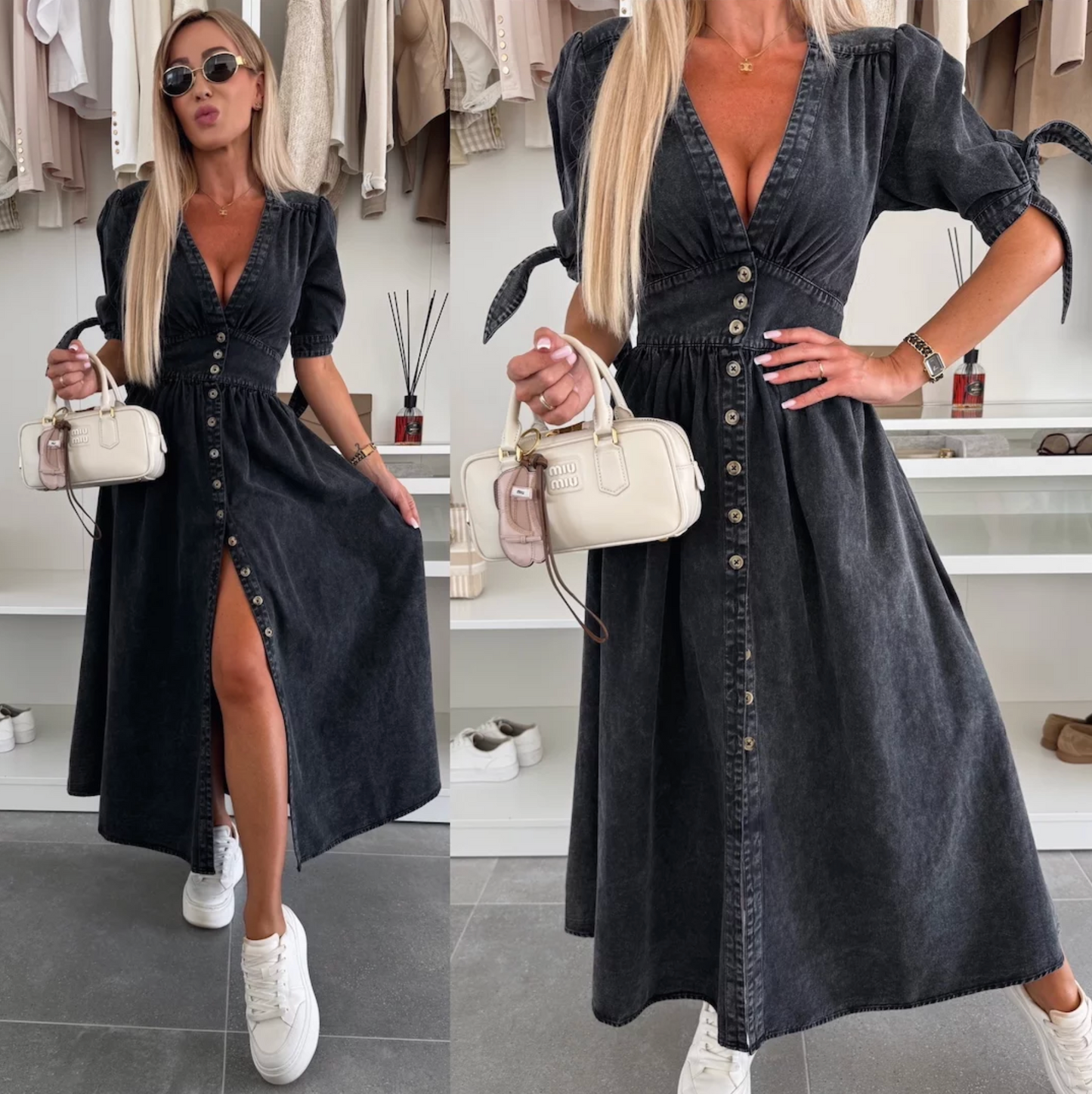 Ivanka | Robe en denim éclatante