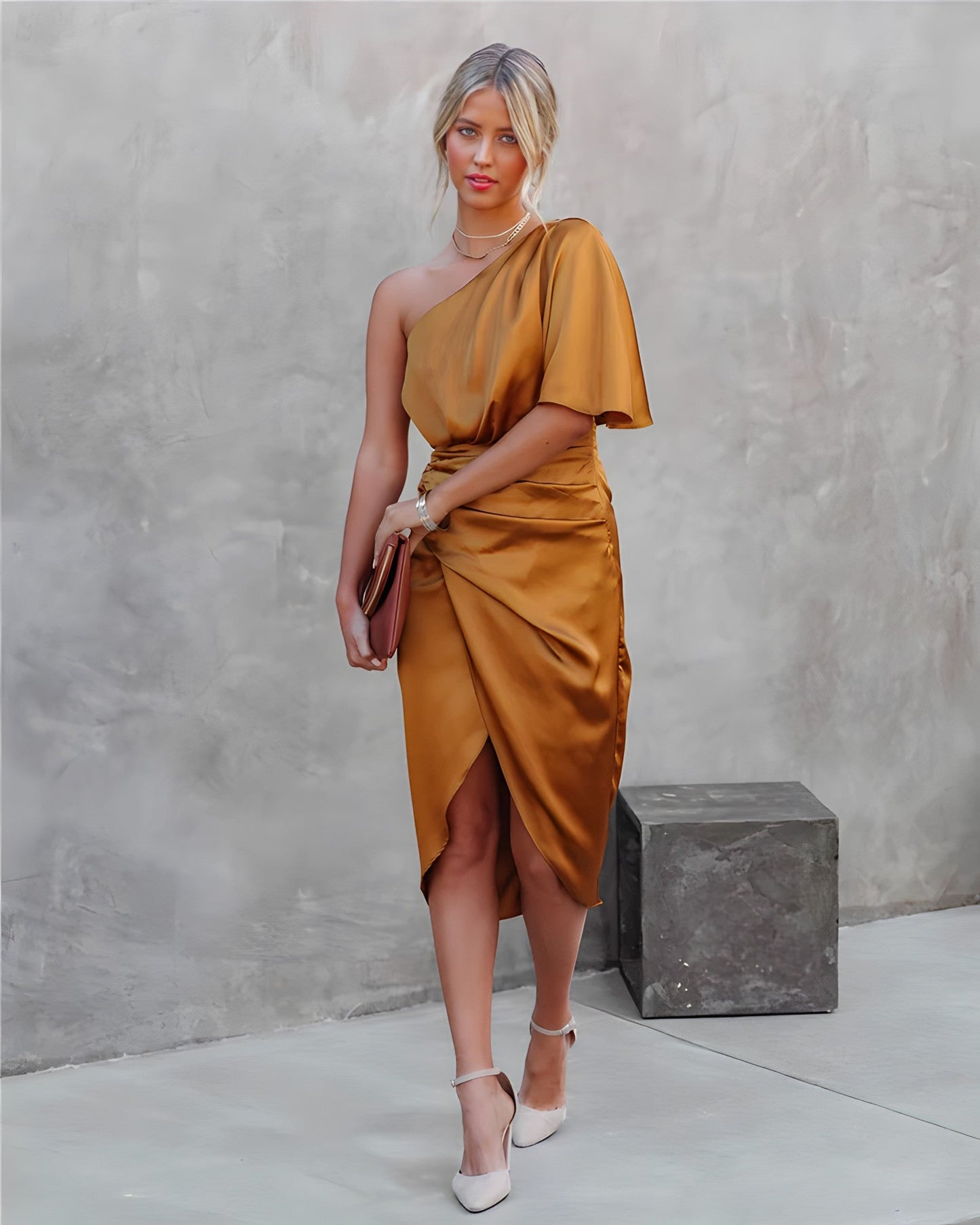 Noémie robe élégante à une manche