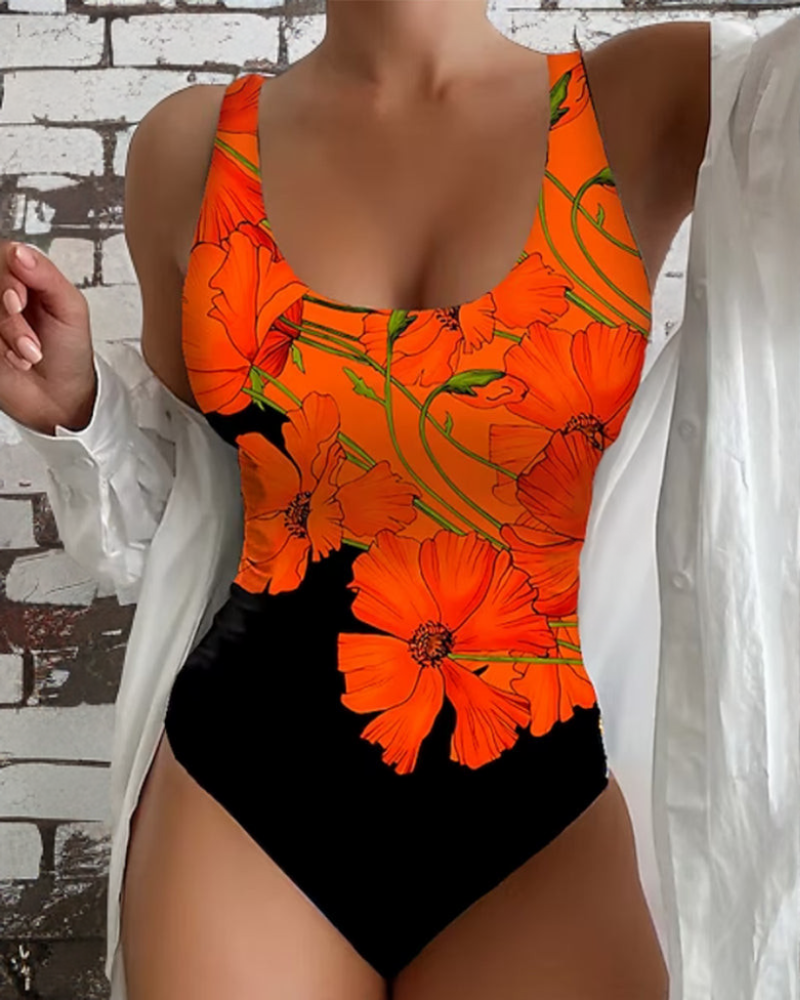 Lucyna - Maillot de bain une pièce élégant avec motif floral