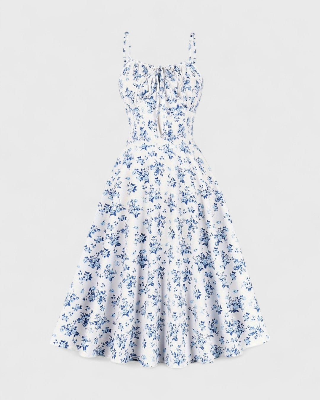 Margaux robe estivale à bretelles et imprimé fleuri vintage