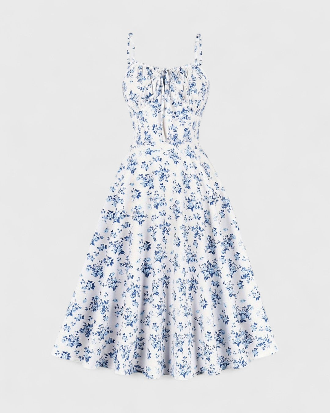 Margaux robe estivale à bretelles et imprimé fleuri vintage