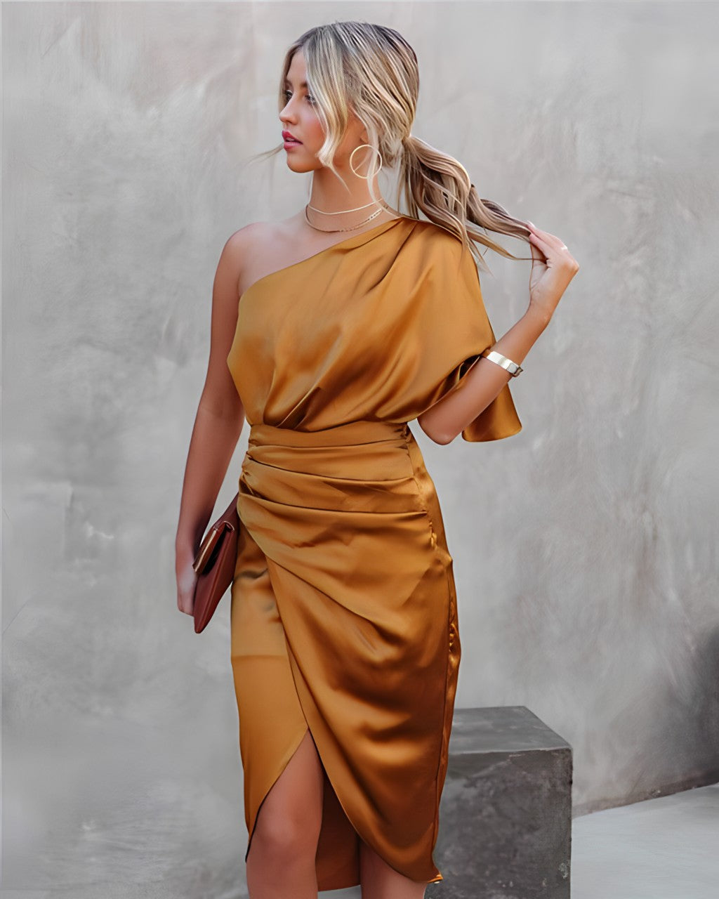 Noémie robe élégante à une manche