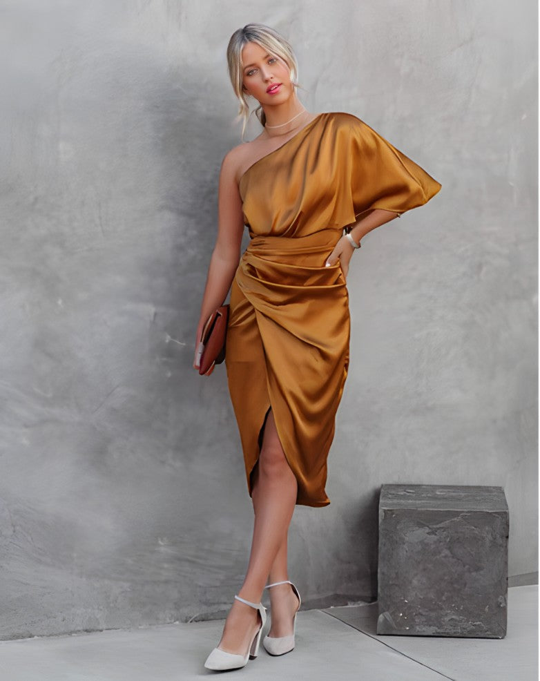 Noémie robe élégante à une manche