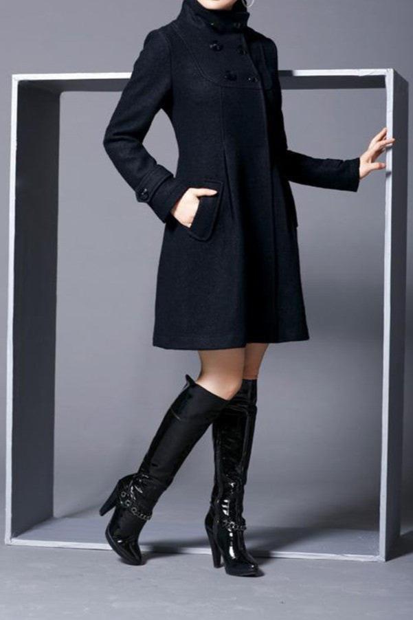 Alice | Manteau à capuche et écharpe intégrée