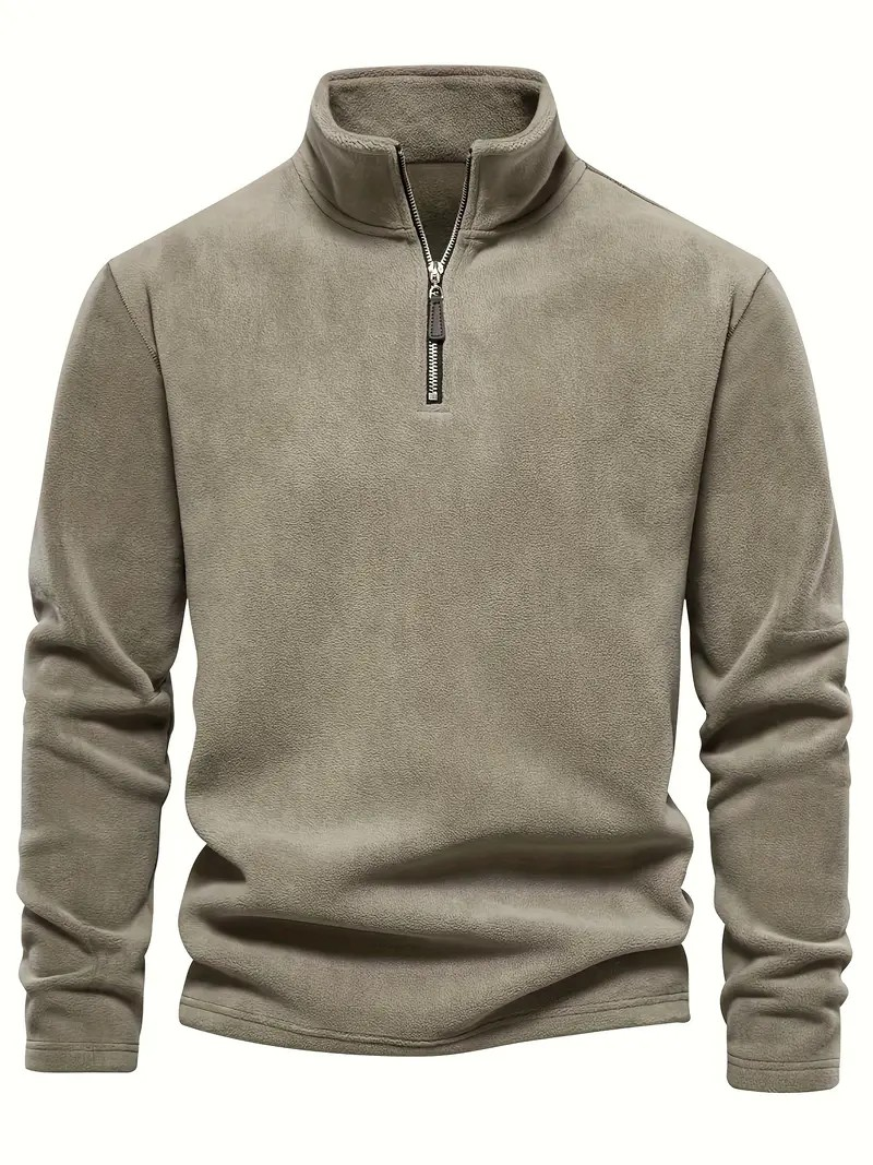 Joshua | Pull en polaire avec zip quart