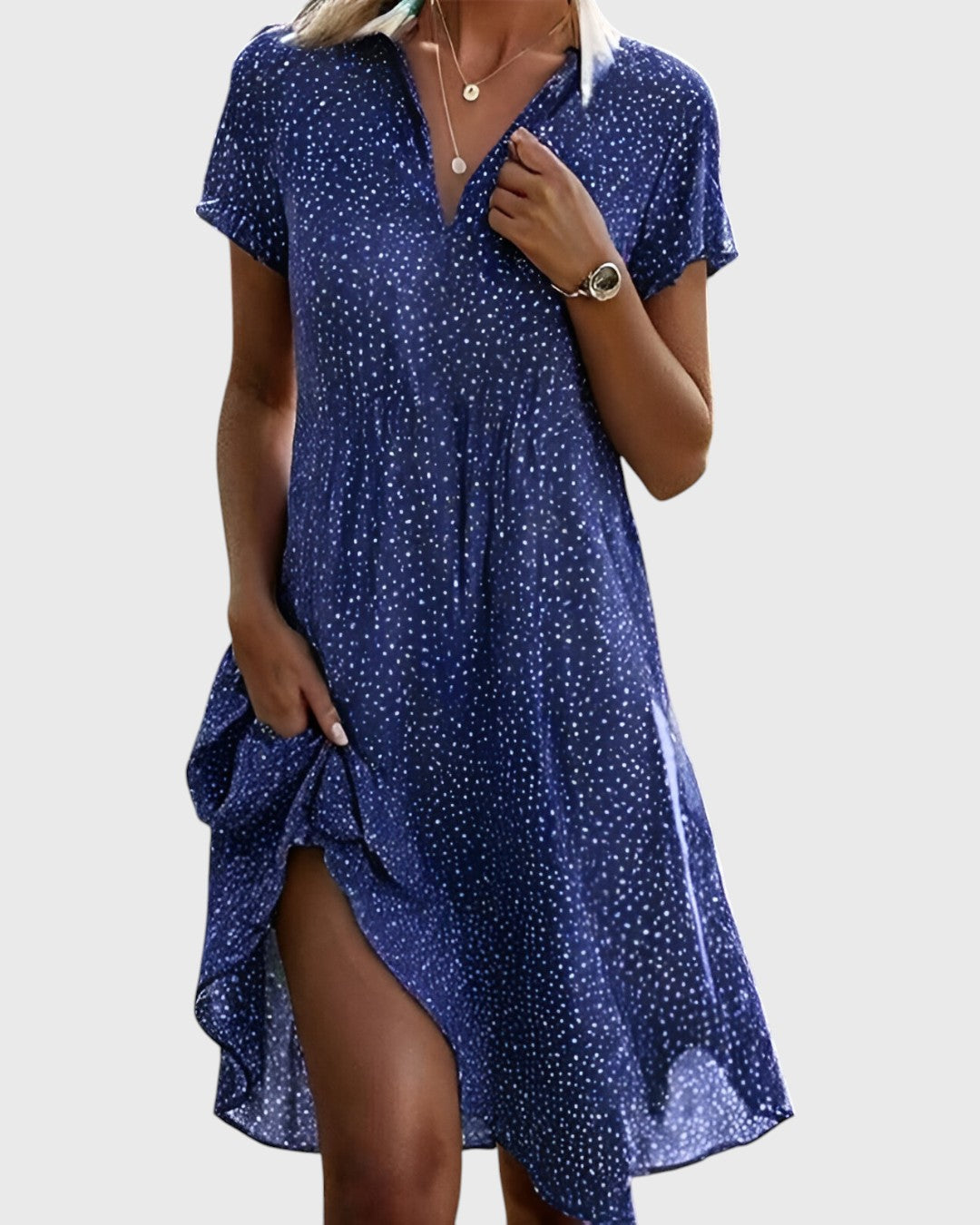 Juliette robe midi à pois