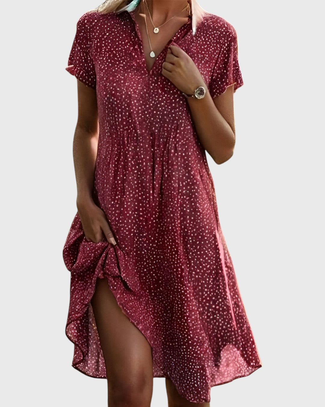 Juliette robe midi à pois