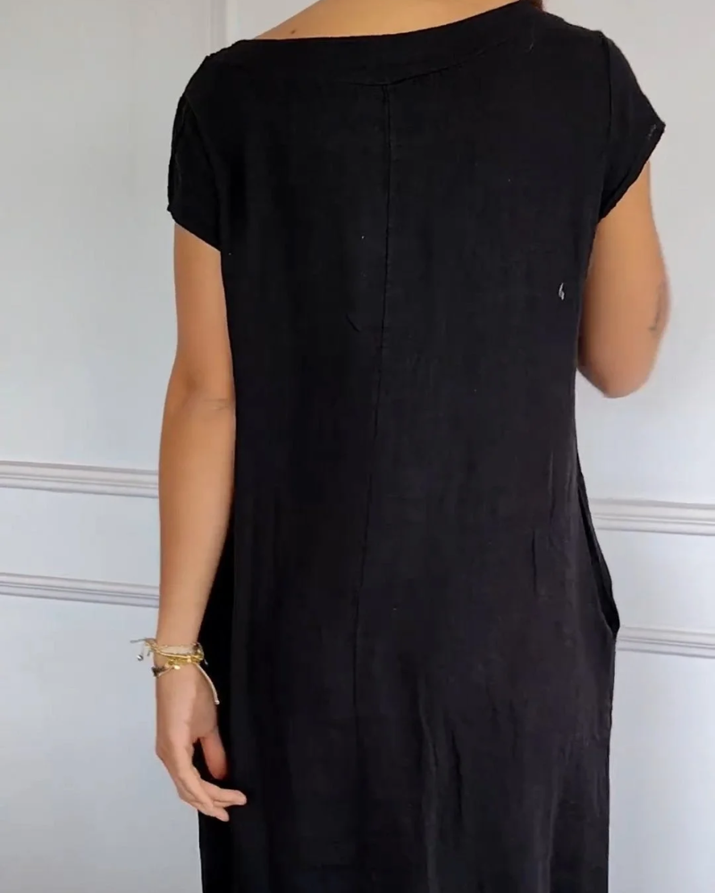 Margot robe trapèze fluide avec poches