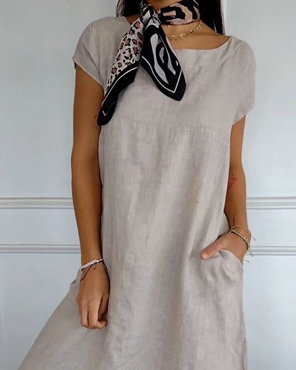 Margot robe trapèze fluide avec poches