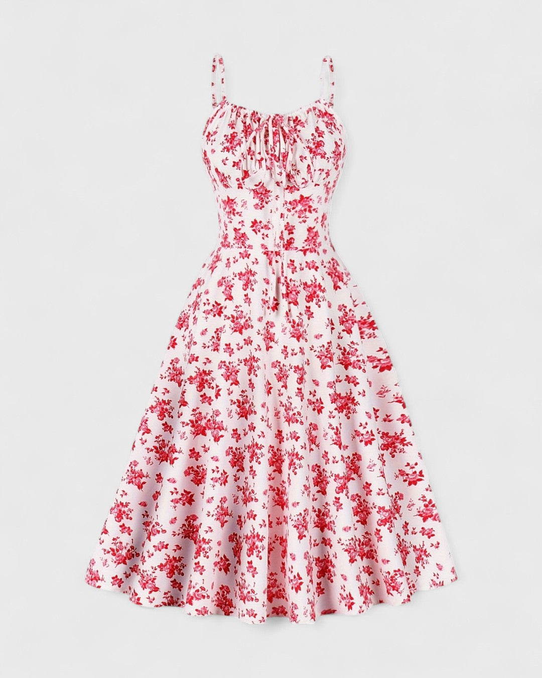 Margaux robe estivale à bretelles et imprimé fleuri vintage