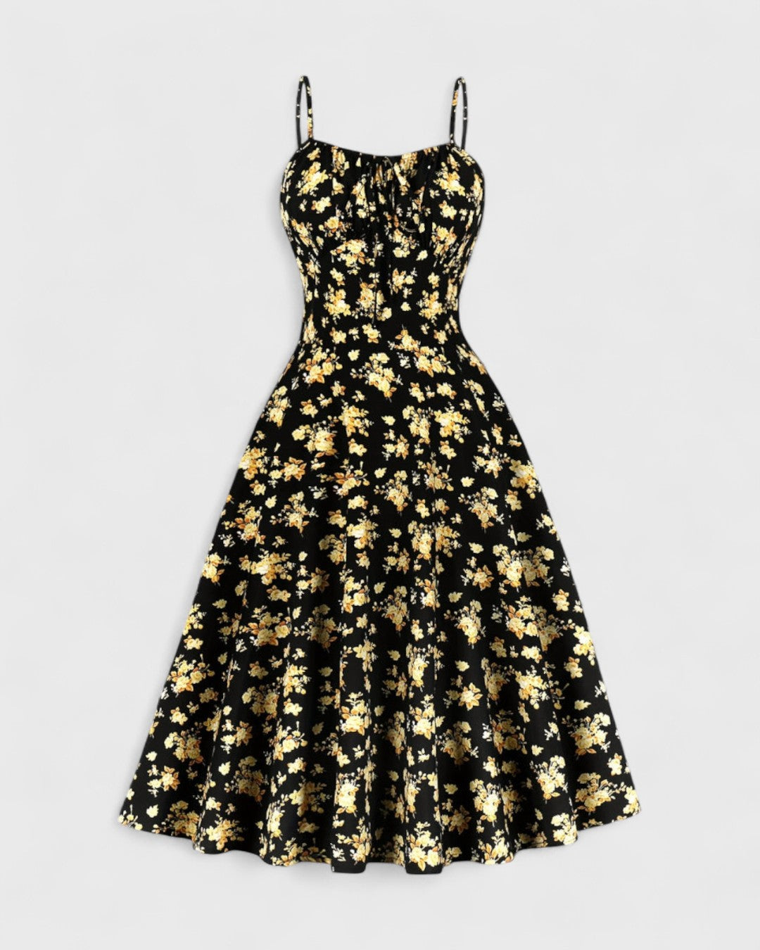 Margaux robe estivale à bretelles et imprimé fleuri vintage