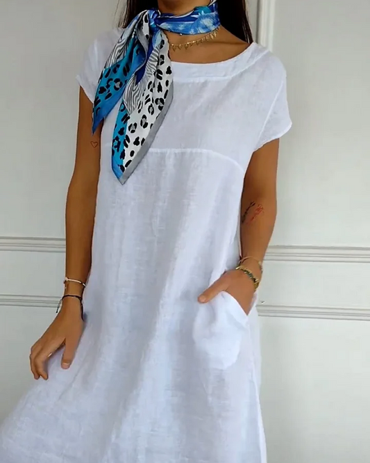 Margot robe trapèze fluide avec poches