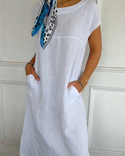 Margot robe trapèze fluide avec poches