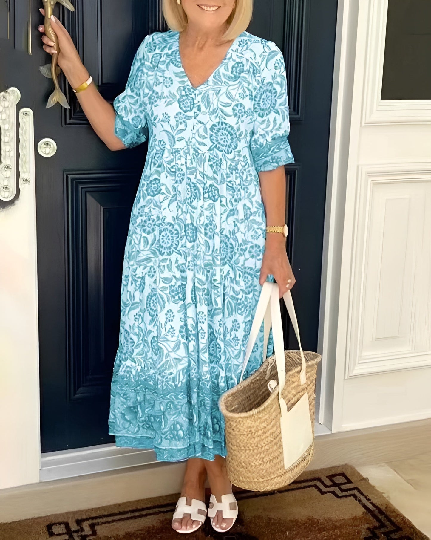 Evelyne | Robe Élégante à Fleurs