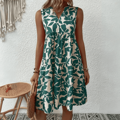 Nora robe trapèze mi-longue sans manches