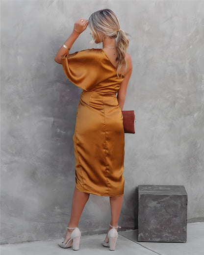 Noémie robe élégante à une manche