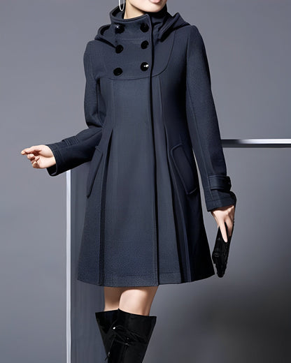 Alice | Manteau à capuche et écharpe intégrée