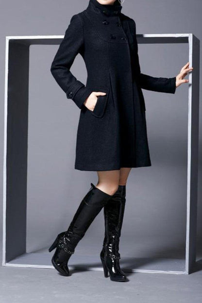 Alice | Manteau à capuche et écharpe intégrée