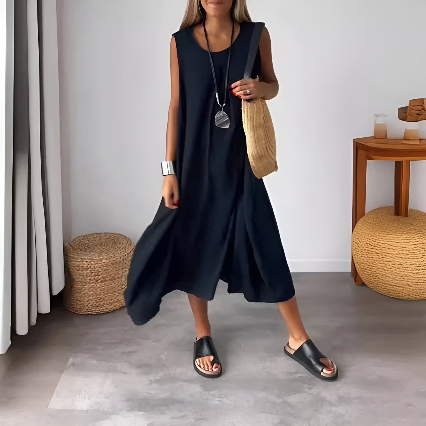 Fabienne | Robe Décontractée d’Été avec Détail Poche