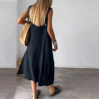 Fabienne | Robe Décontractée d’Été avec Détail Poche