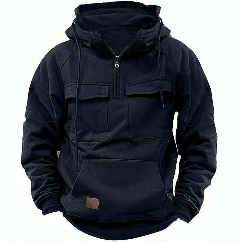 Xavier - Hoodie d'hiver confortable avec fermeture éclair