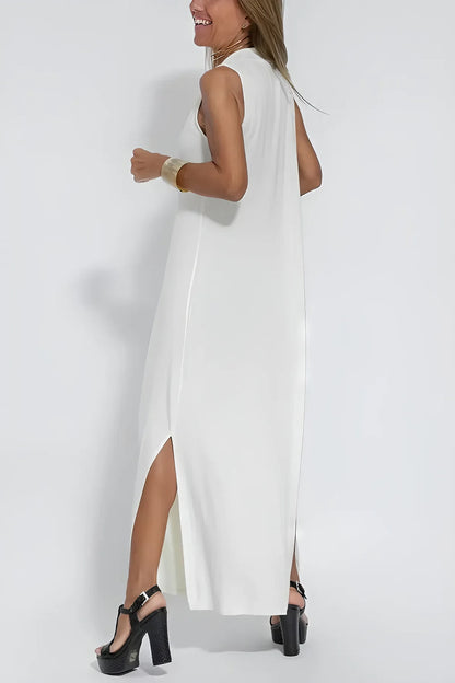 Robe longue élégante + cardigan assorti OFFERT
